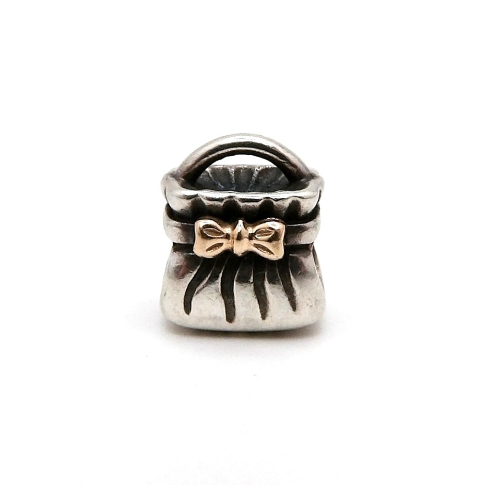 Pandora 925 Silver 14K Gold Purse Charm 790474 S925 ALE Thailand